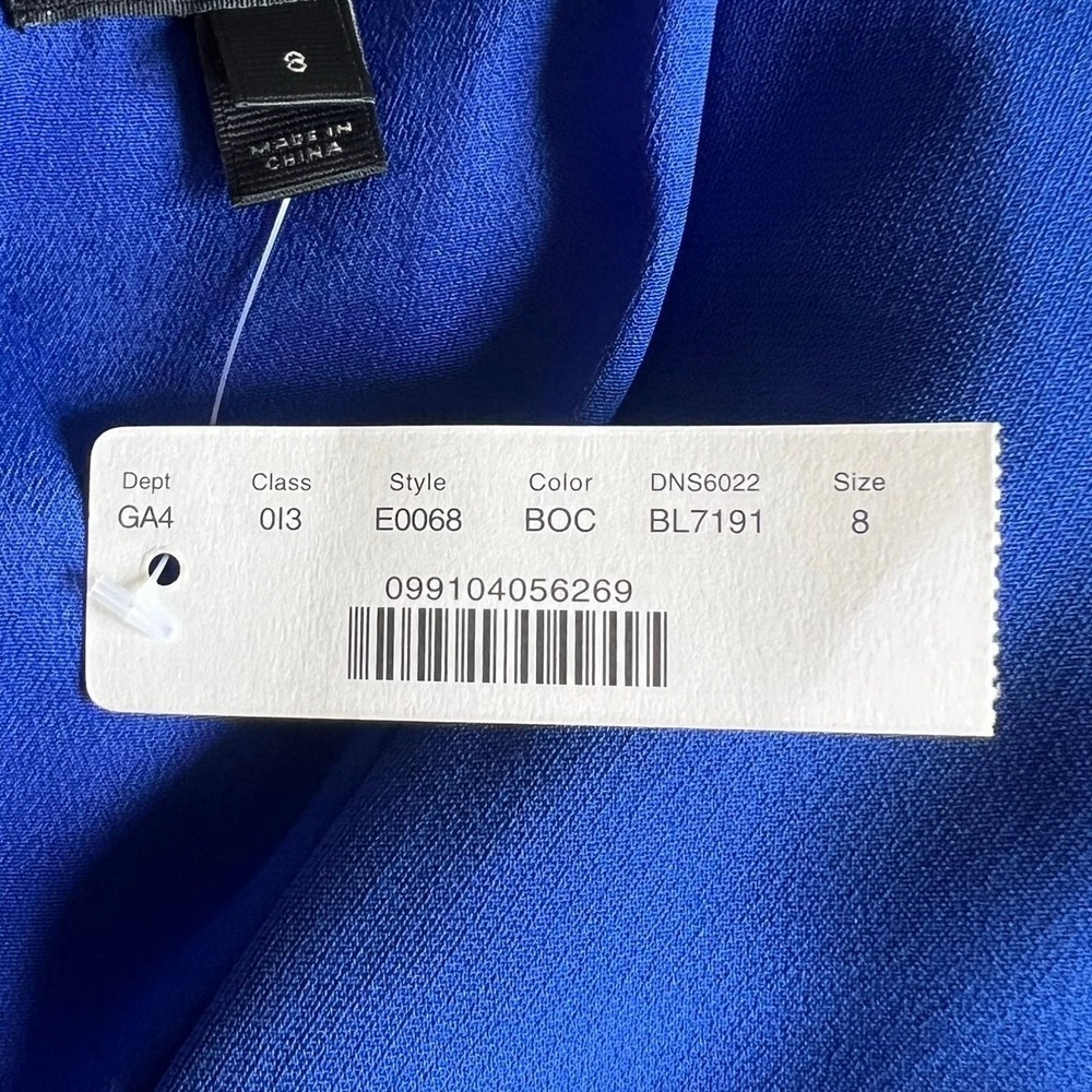 J.Crew Womens Royal Blue V-Neck Sleeveless Fit & Flare Dress E0068 Size 8 NWT - Picture 7 of 11